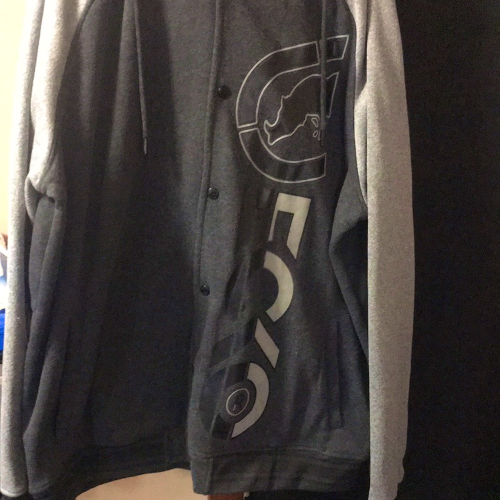 ecko unltd jacket light gray and dark gray